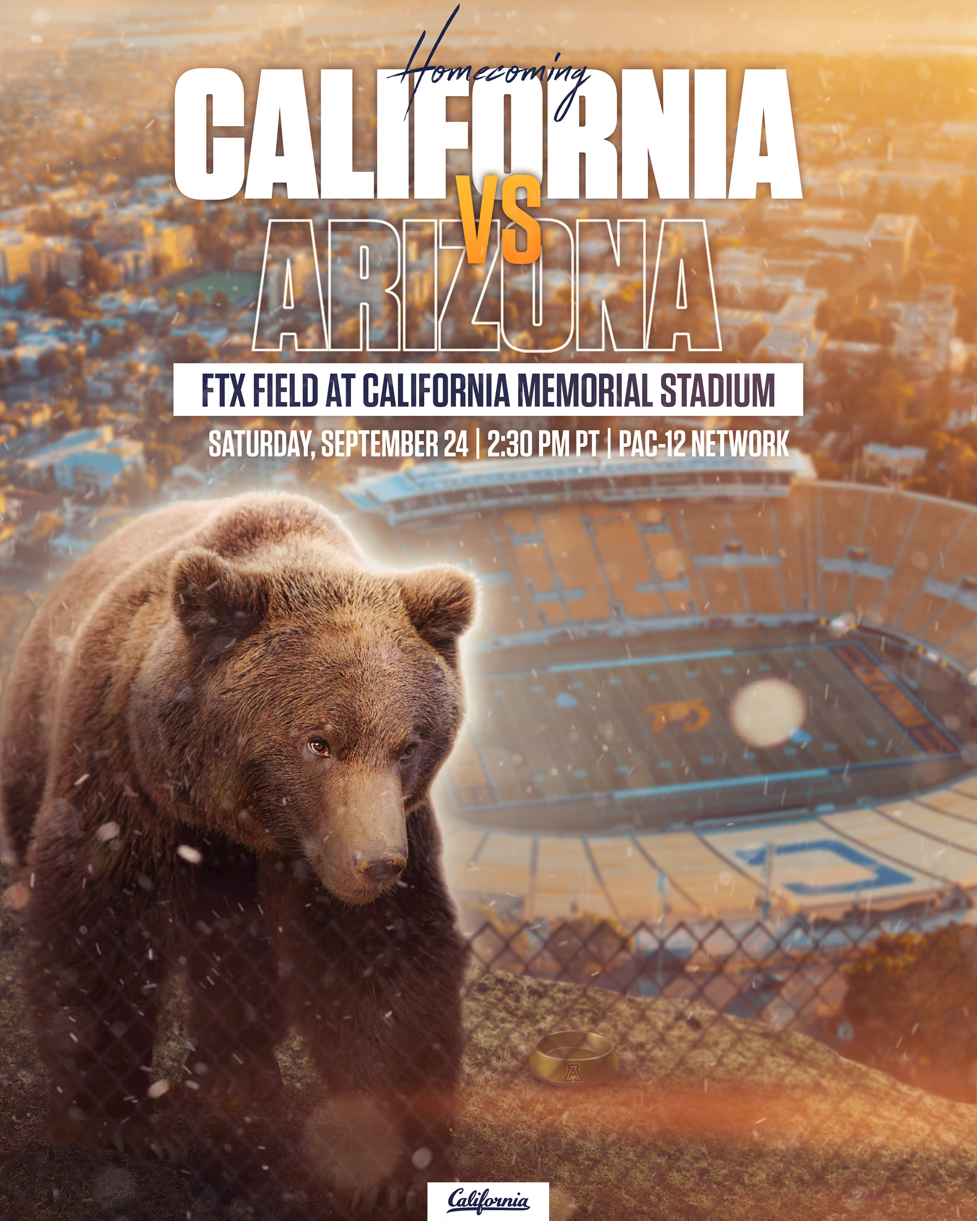 Cal vs Arizona Game Poster 2022