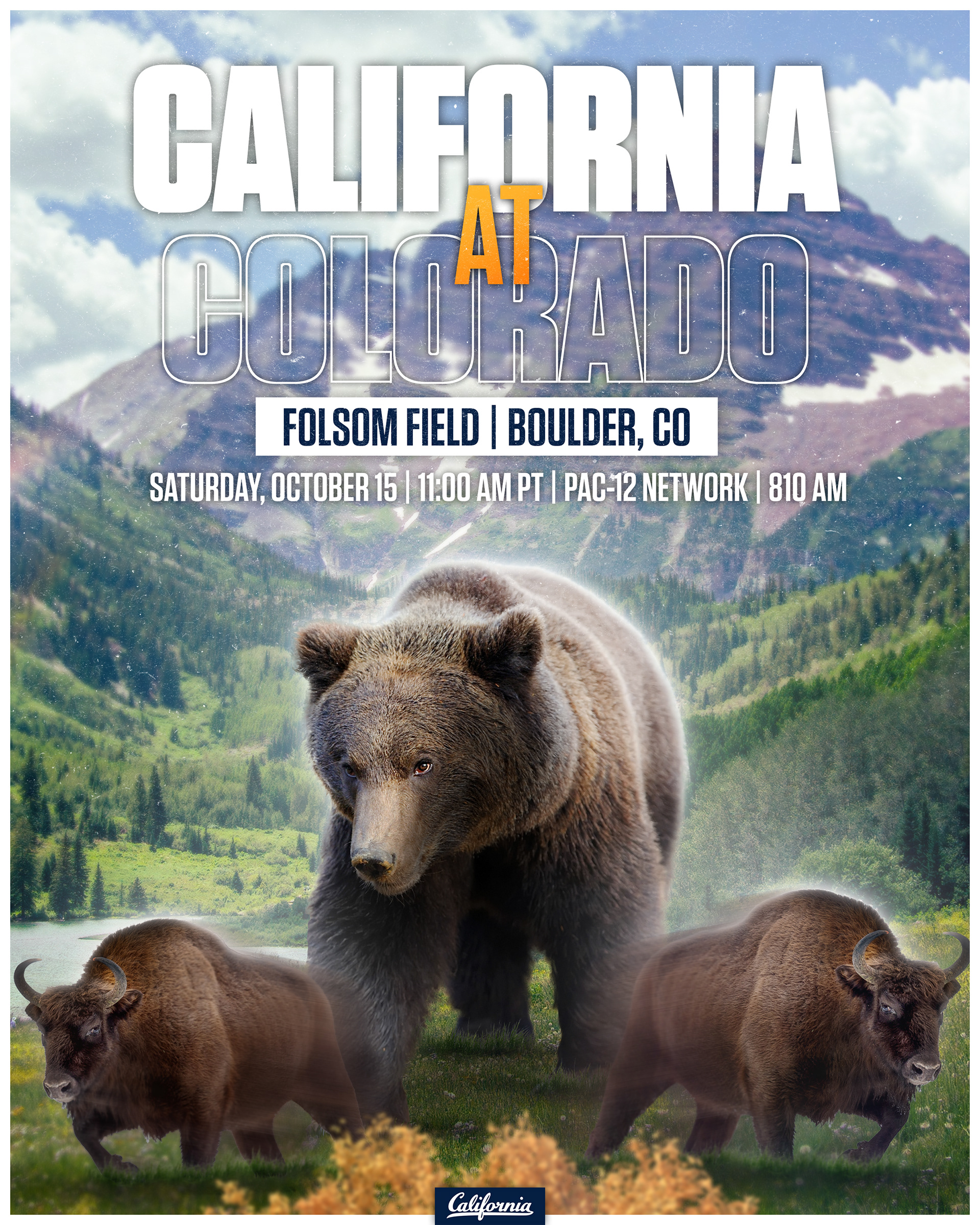 Cal vs Colorado Game Poster 2022