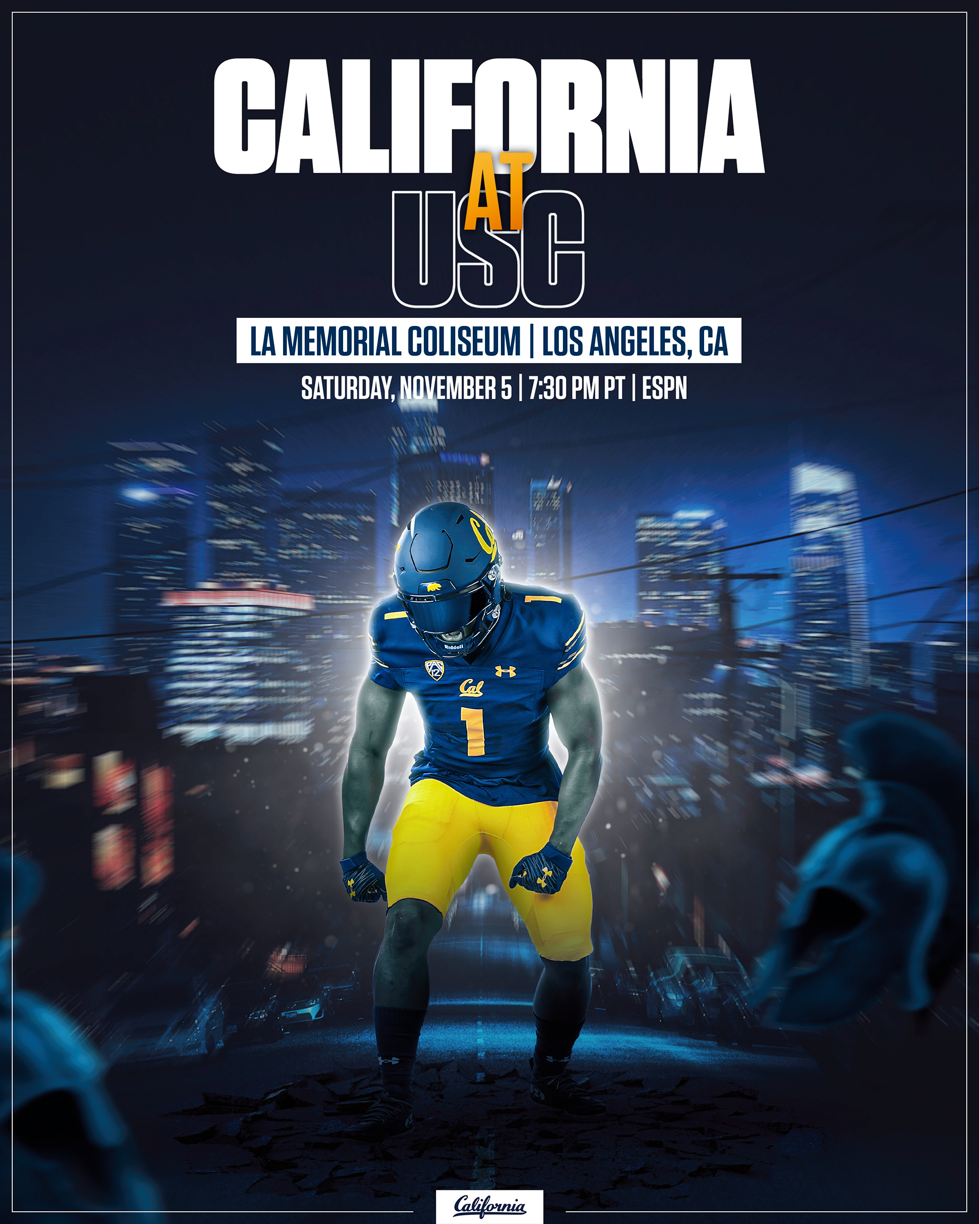 Cal vs USC Game Poster 2022