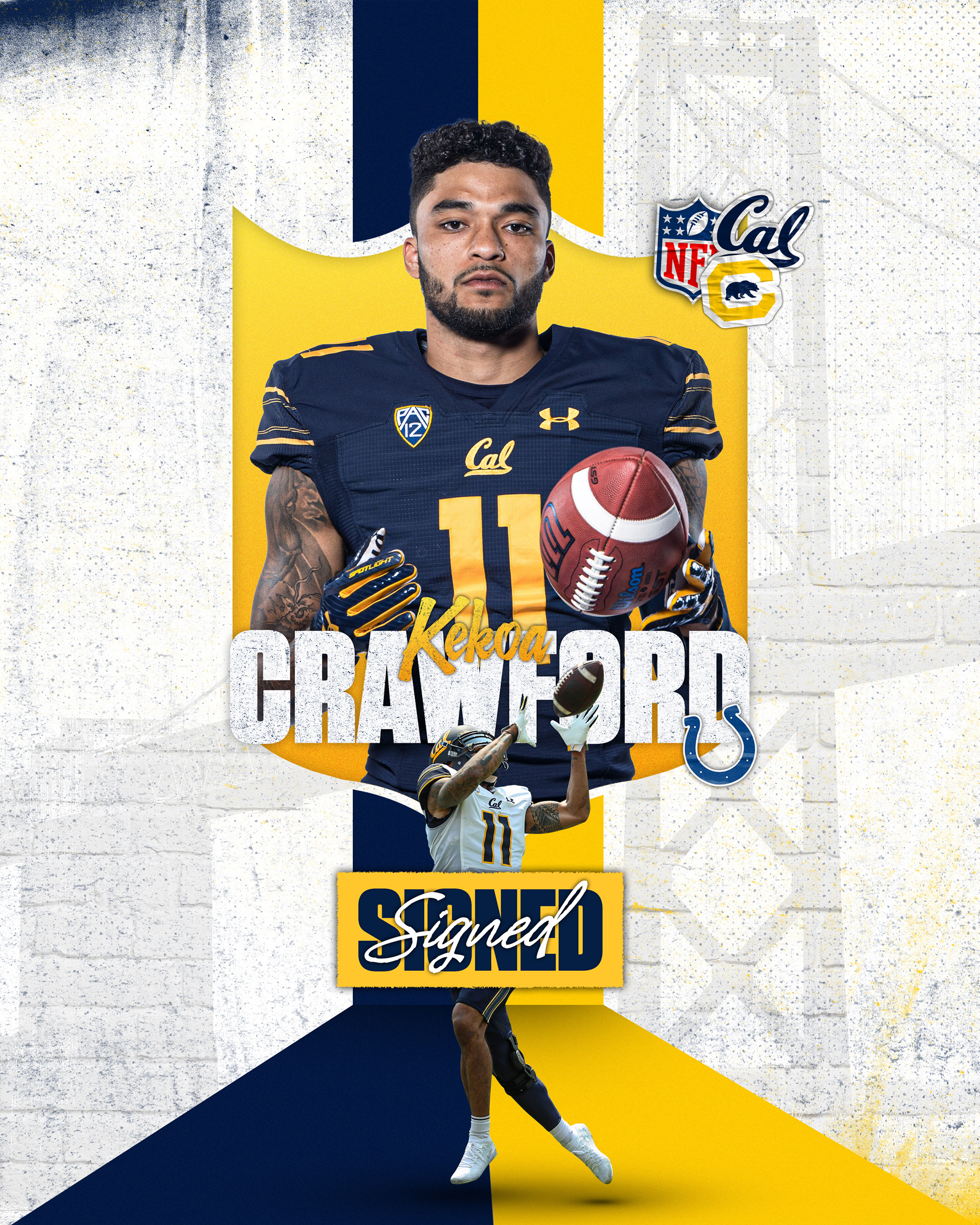 Cal NFL Draft Crawford Signed 2022