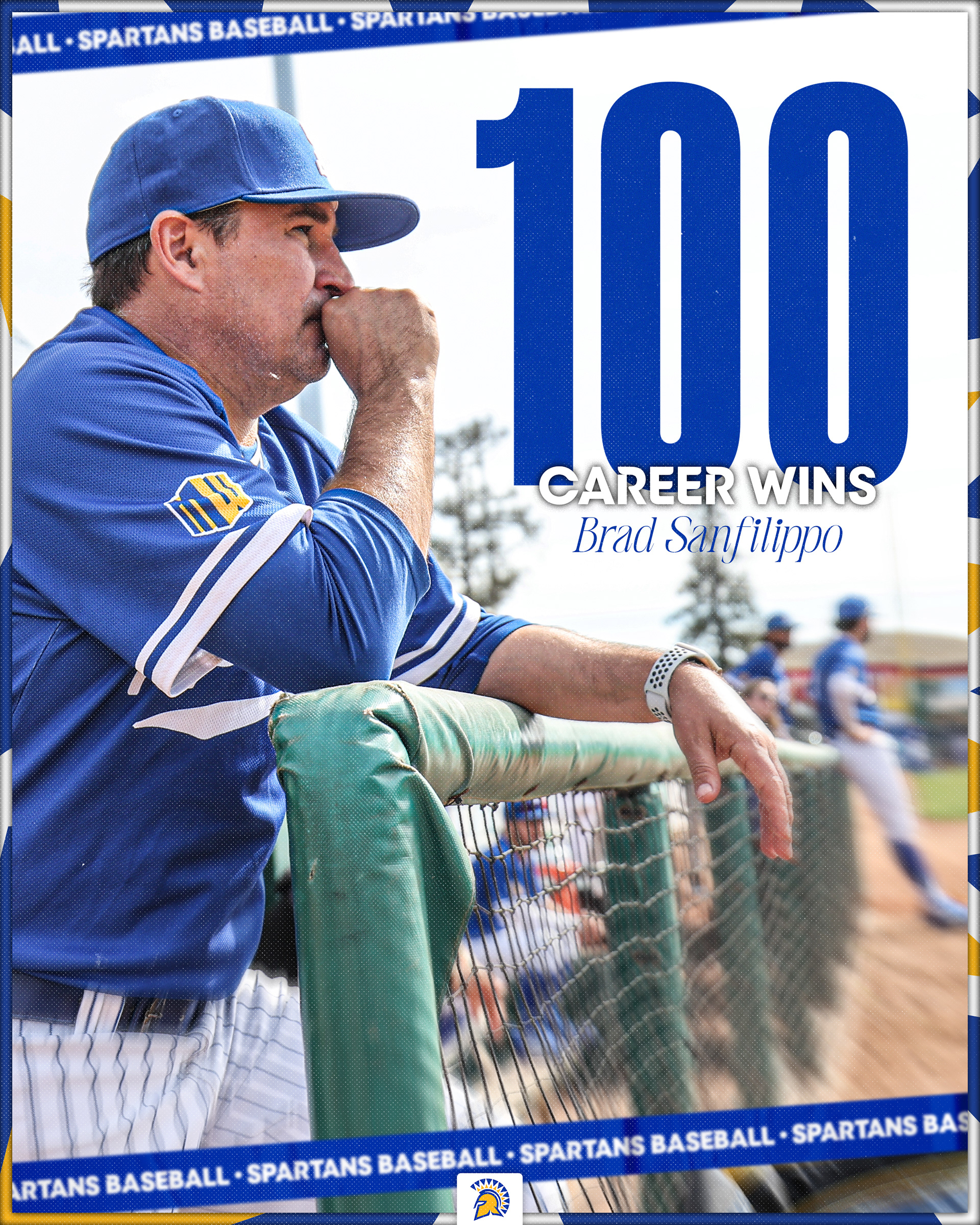 SJSU Baseball Coach 100 Wins 2023