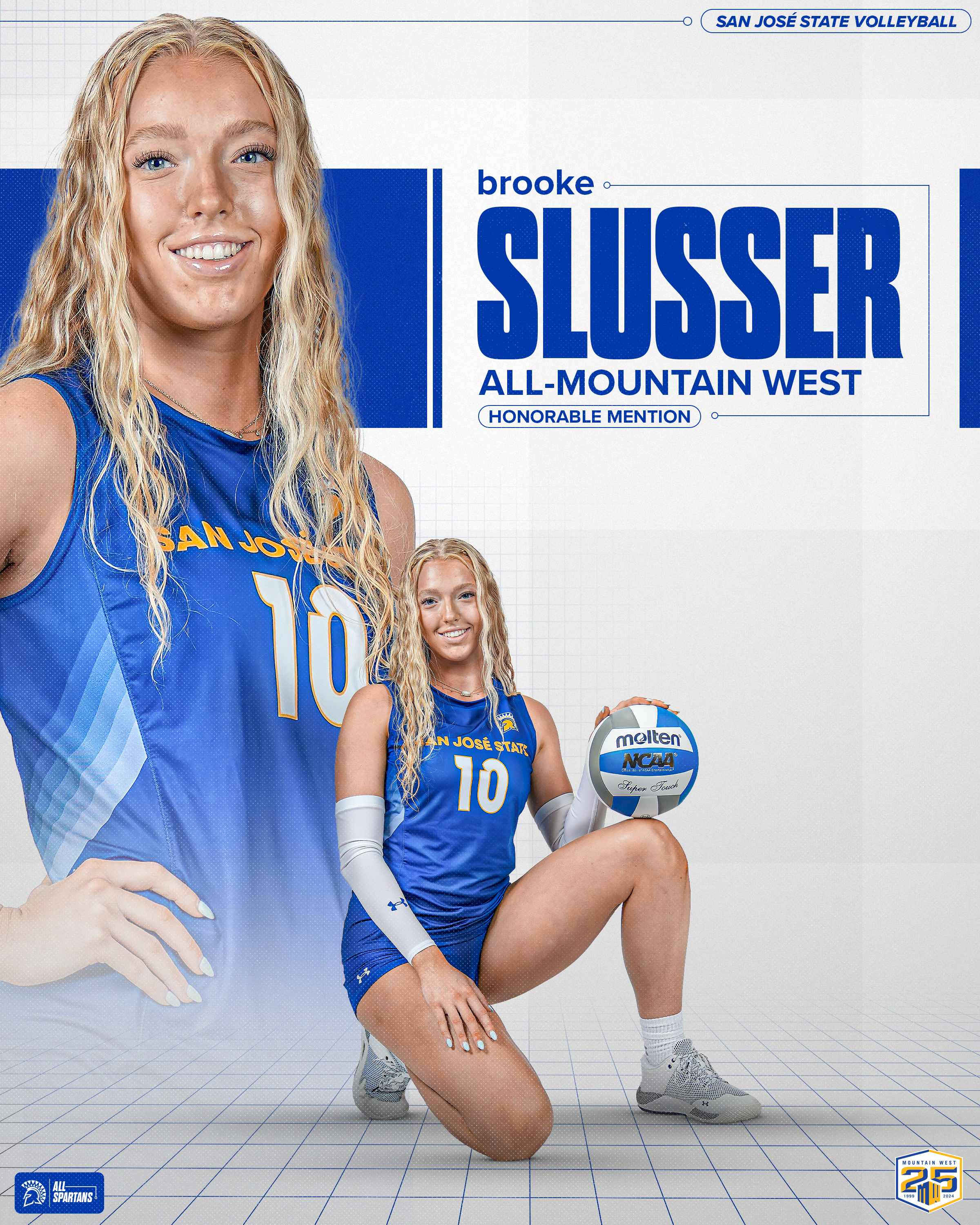SJSU Volleyball Slusser All Mountain West Fall 2023