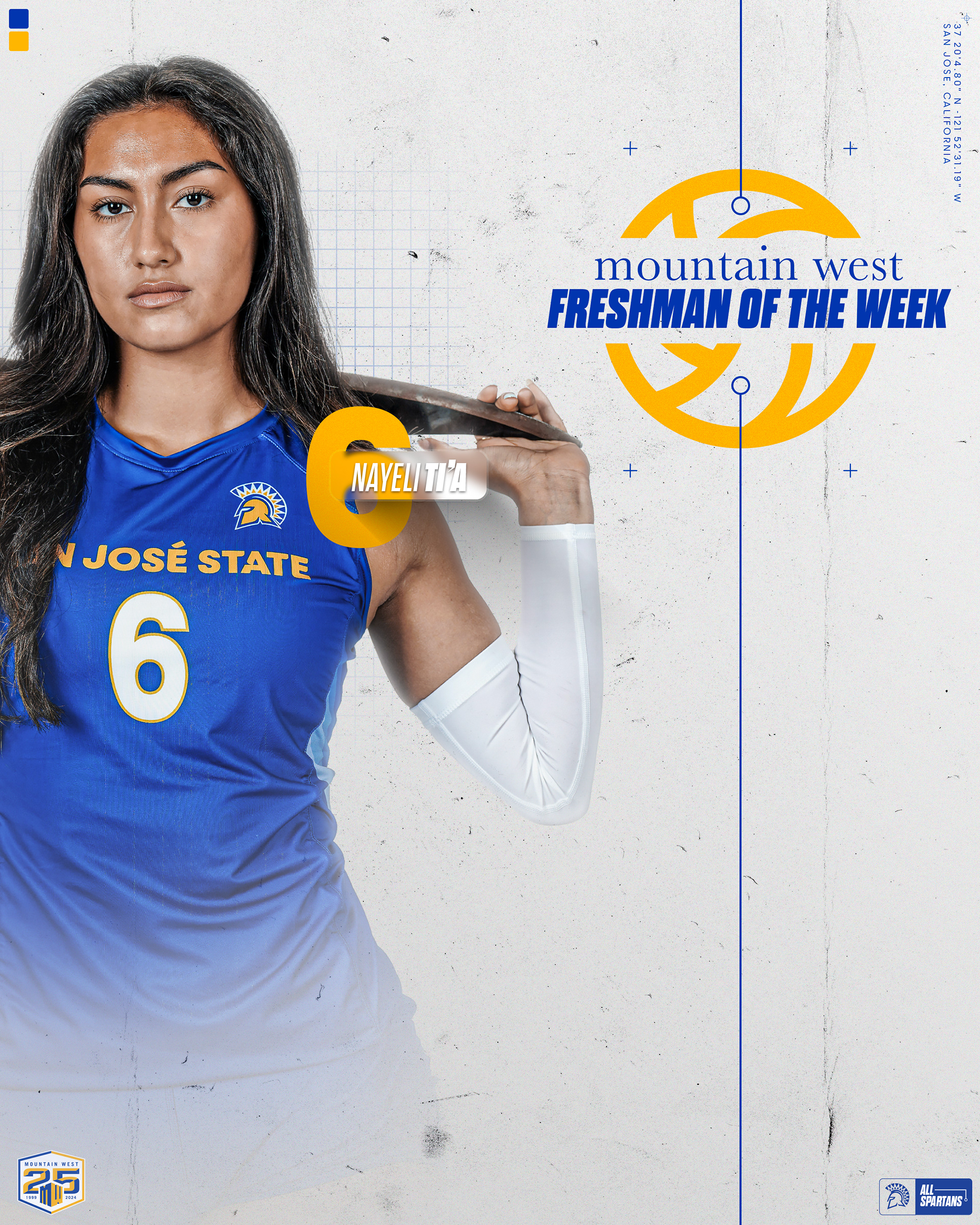 SJSU Volleyball Tia Mountain West Freshman Fall 2023