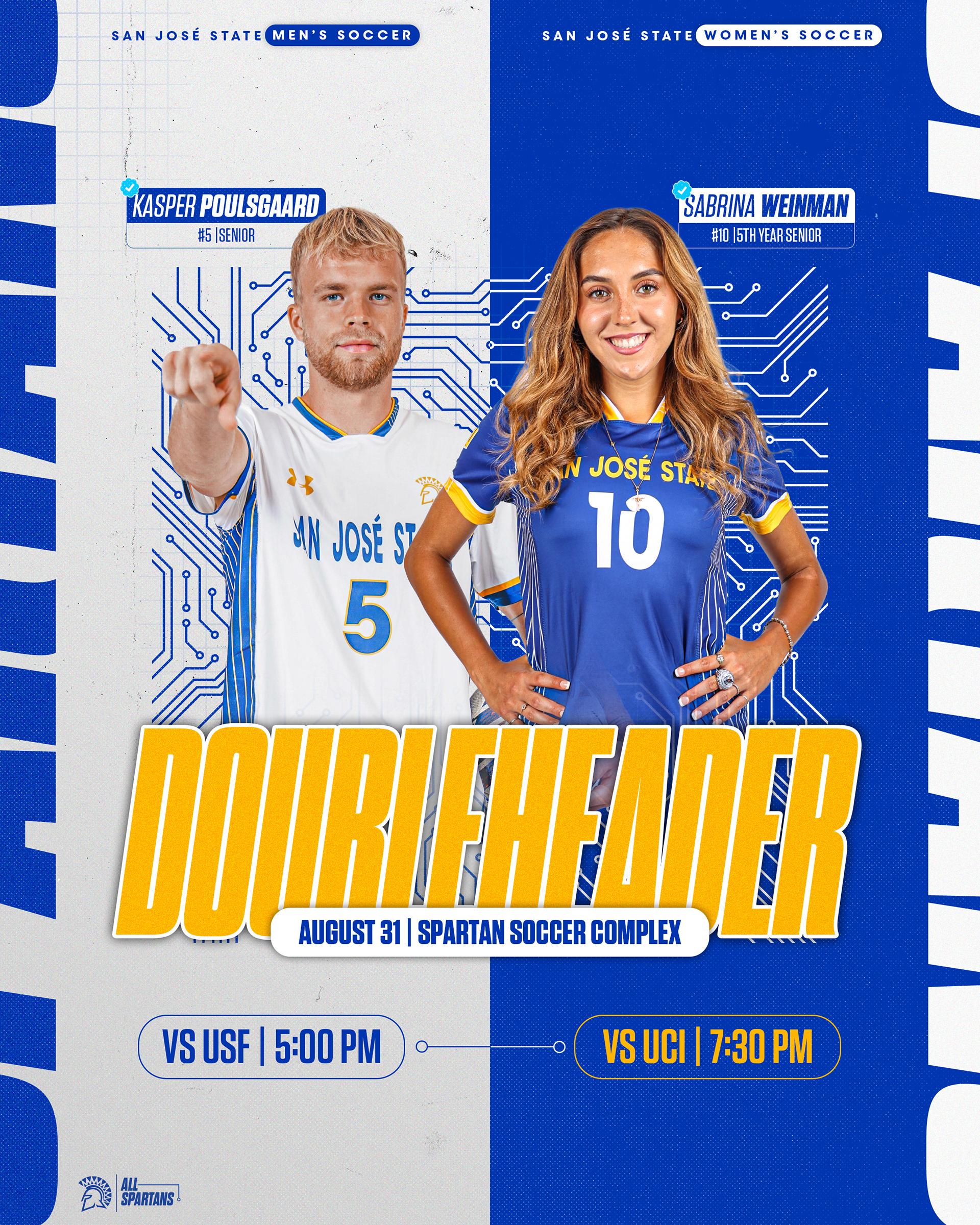 SJSU Men's & Women's Soccer Doubleheader Fall 2023