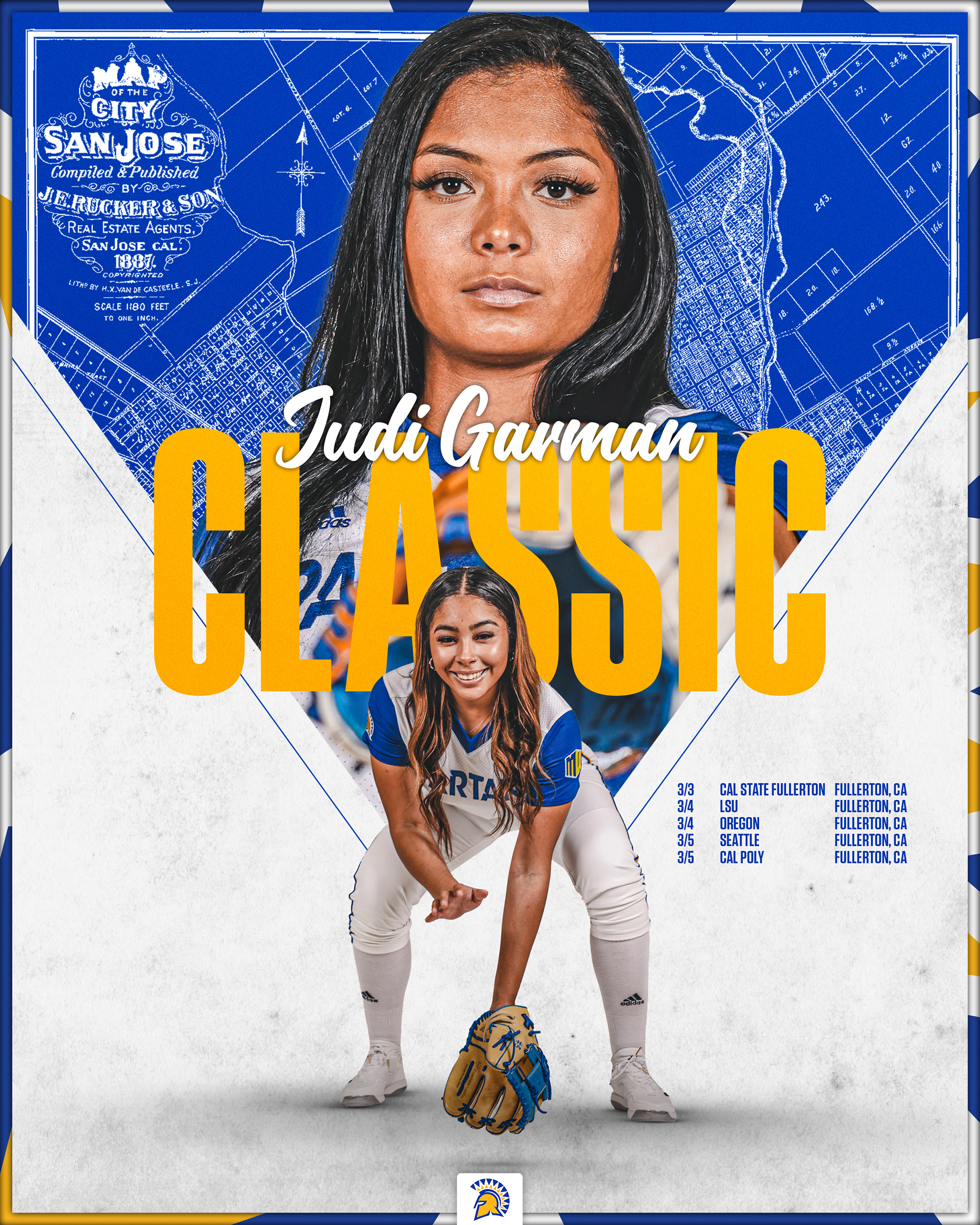 SJSU Softball JG Classic Tournament Poster 2023