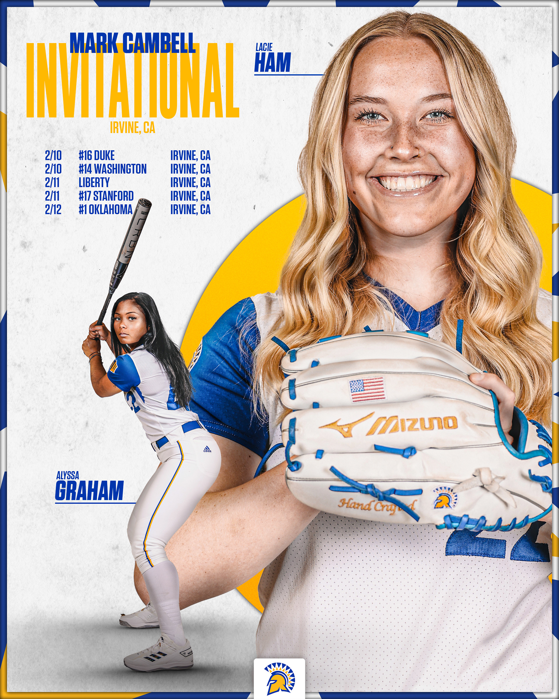SJSU Softball MC Invitational Tournament Poster 2023