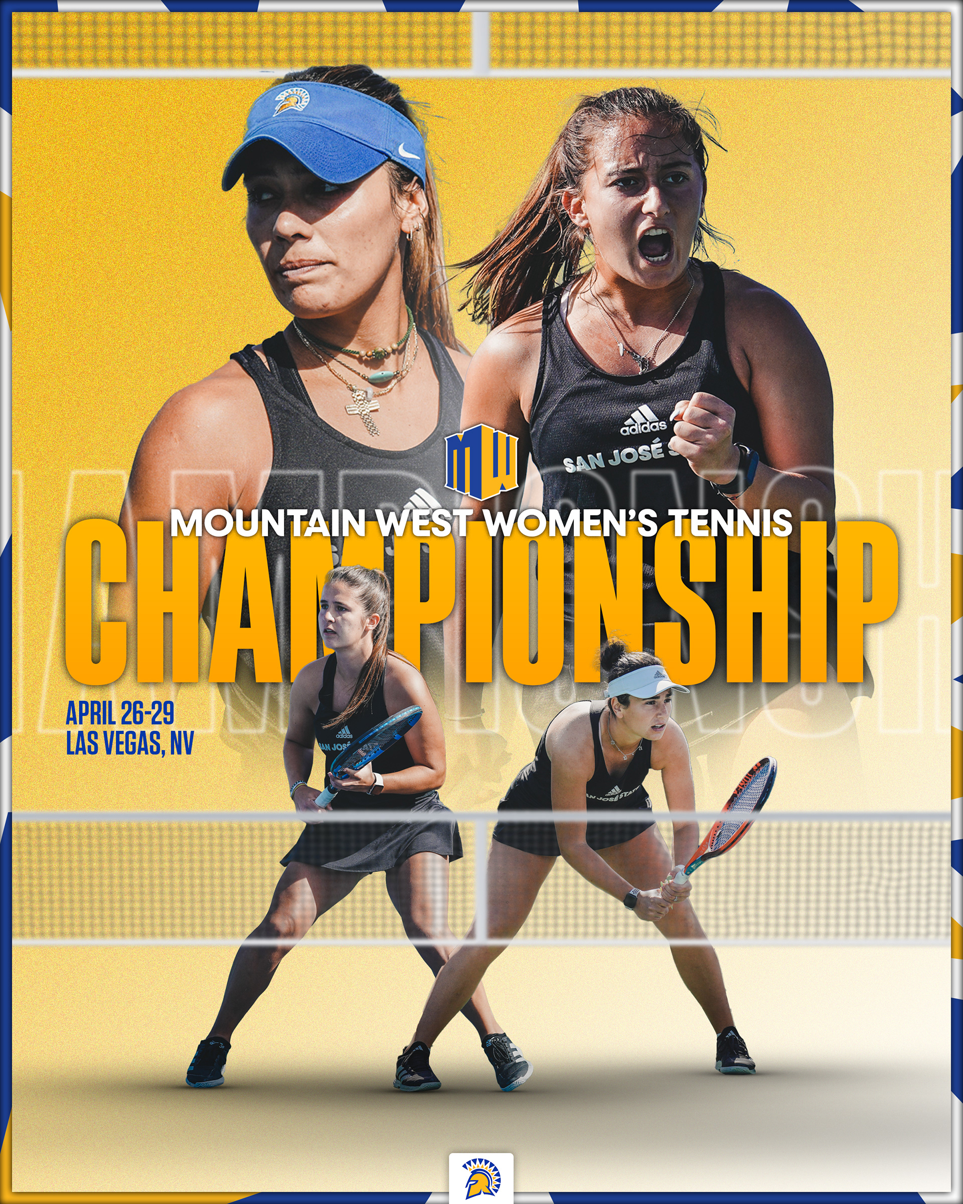 SJSU Tennis Mountain West Championship Poster 2023